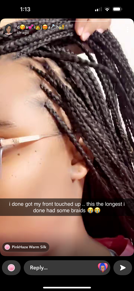 Knotless Touch Up at BeautyBraids By Quin in Milledgeville, GA