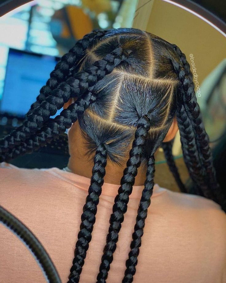 Box braids (Jumbo)  MIDBACK