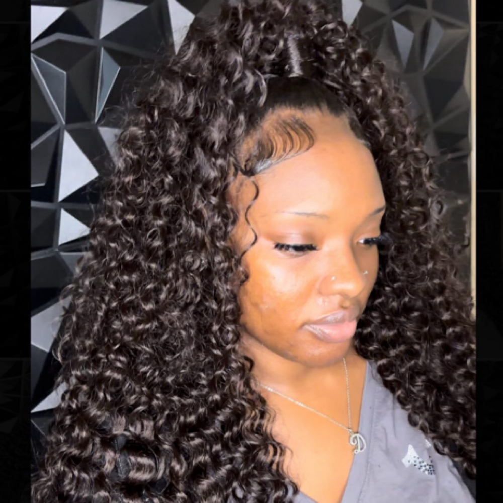 Half Up Half Down Quick Weave at Styles By Mk in Sherman, TX