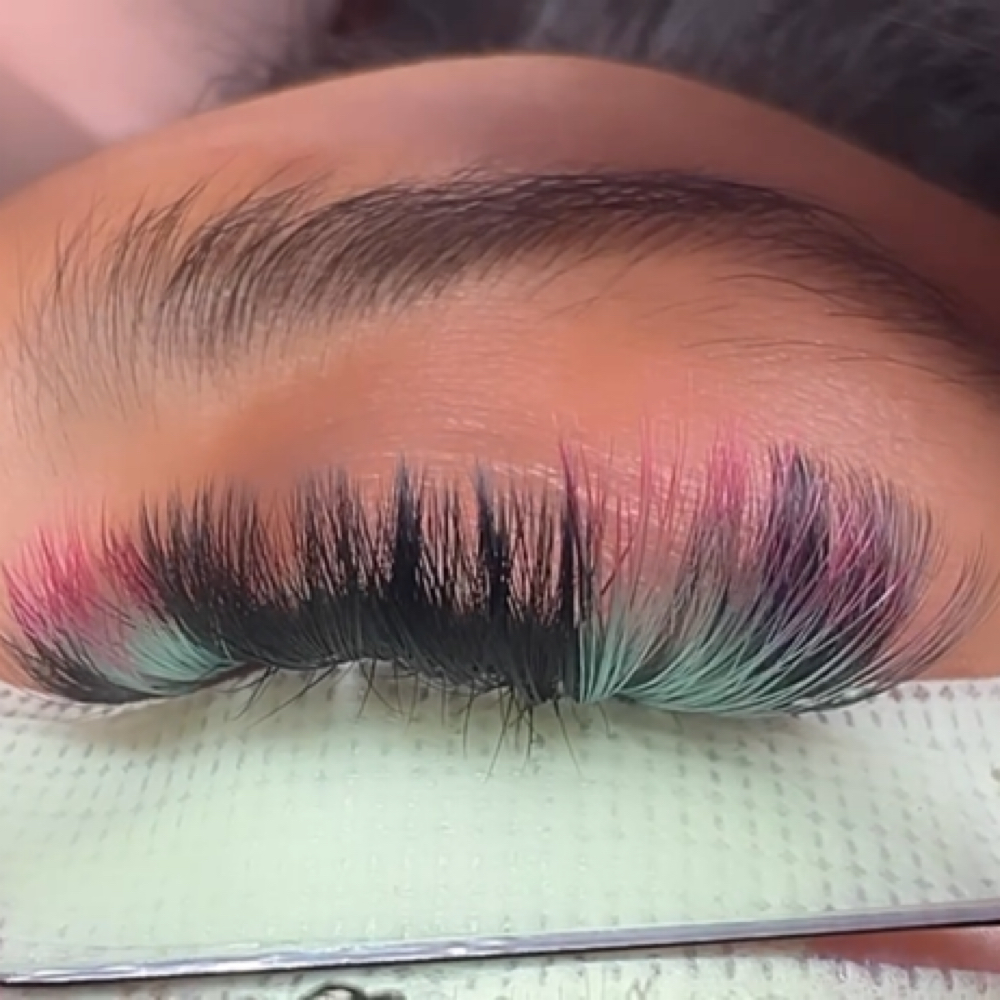 Colored Lashes at Lashout_bydee in Riverside, CA