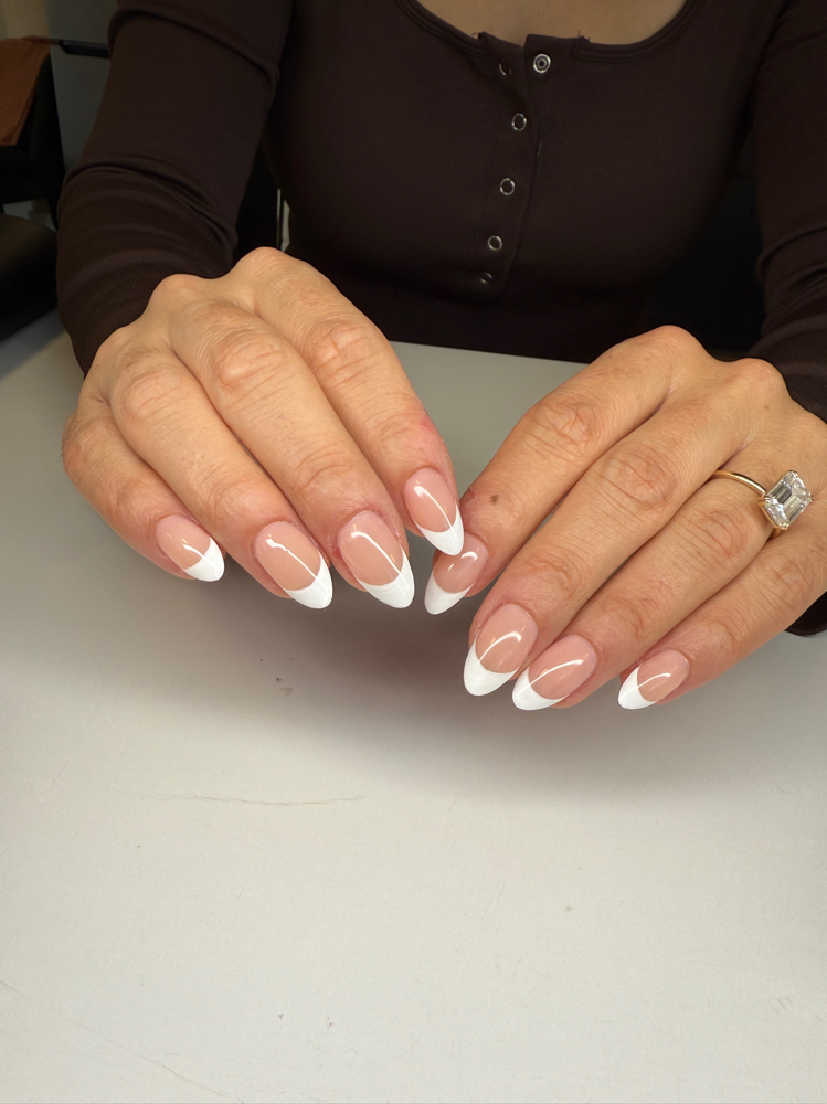 French Tips Nail Art at Pomalo Nail Studio in Bremerton, WA