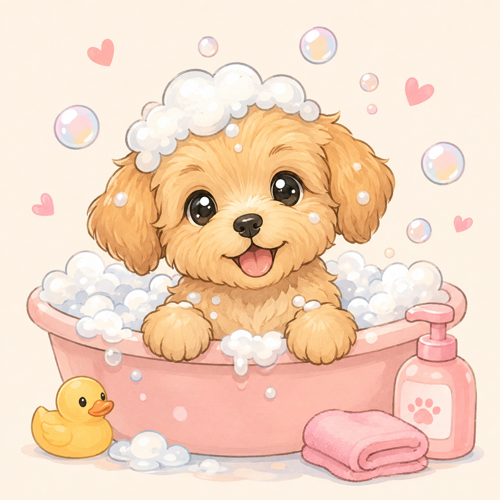 16-30 lbs Bath at Nevaeh’s mobile grooming