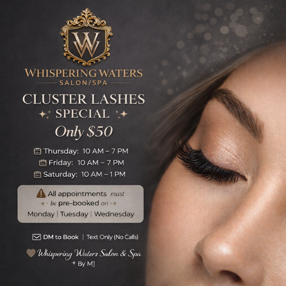 Cluster Lashes Special at Whispering Waters Salon & Spa By MJ in canton, MI