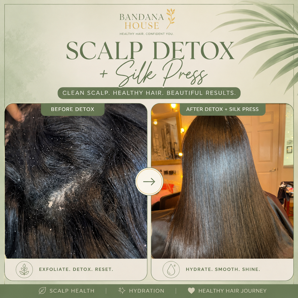 Signature Silk Press & Scalp Detox at Bandana House Co