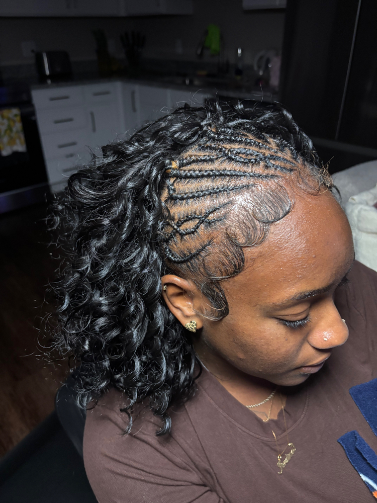 Half Braids Half Quickweave 💕