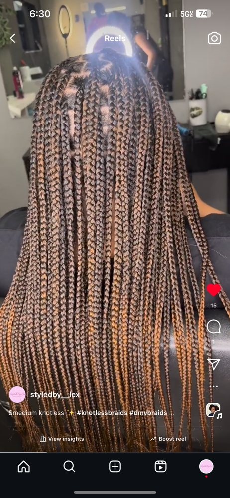 Medium Knotless at StyledByLex in waldorf, MD