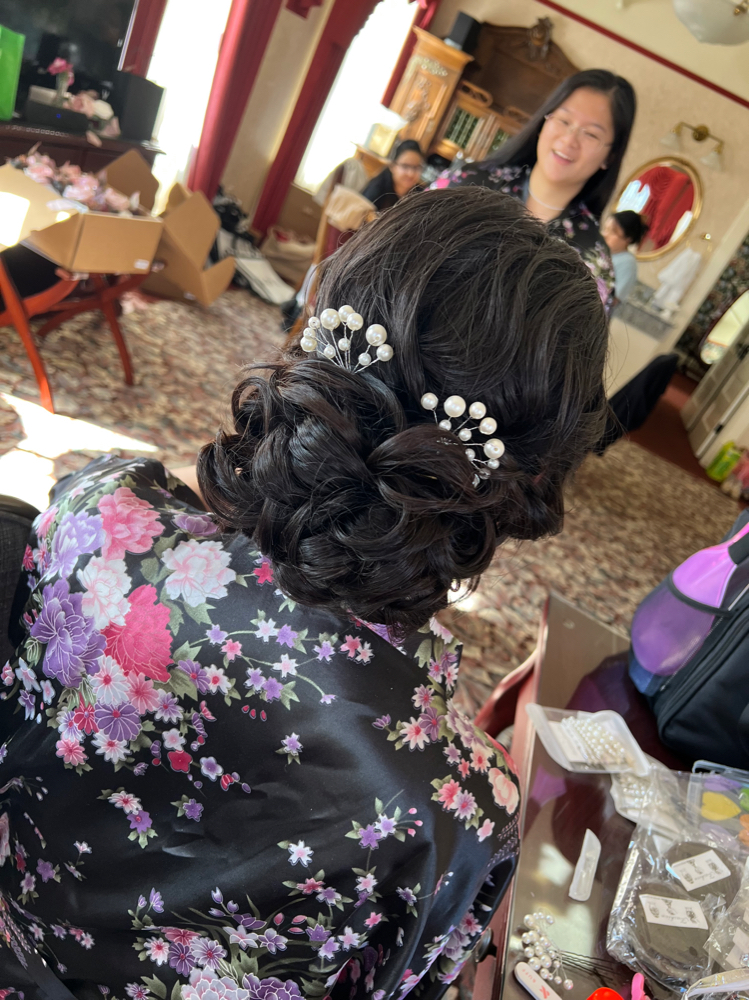 Hairstyle/ Updo at LASHES AND BROWS By Karla Escorza in Northglenn, CO