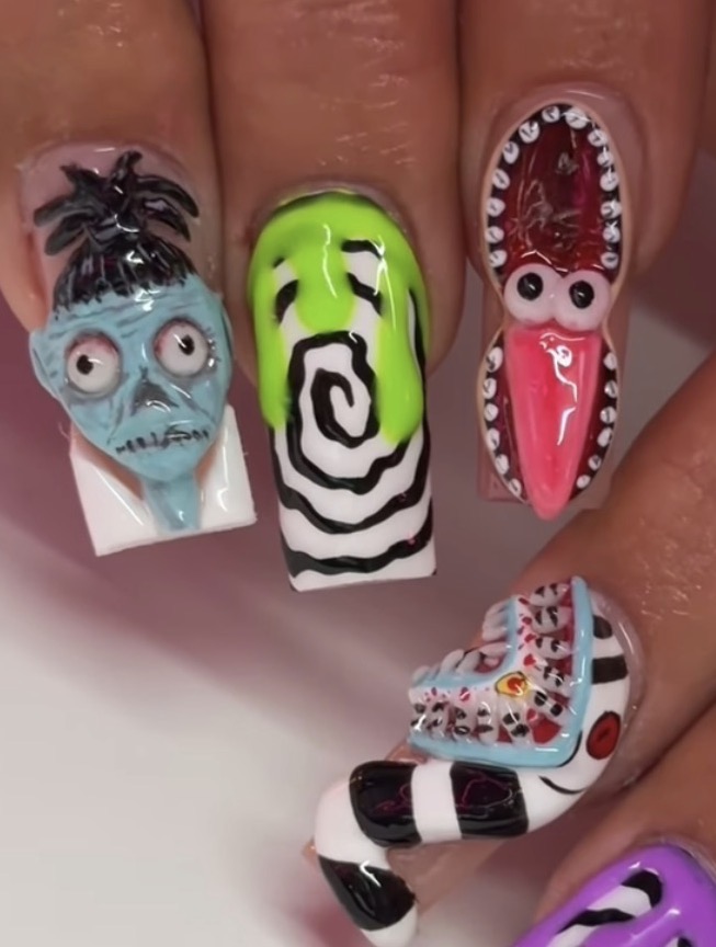 3D nail art (PER NAIL) at Nailz x Lash Cartel by Ry in San Antonio, TX