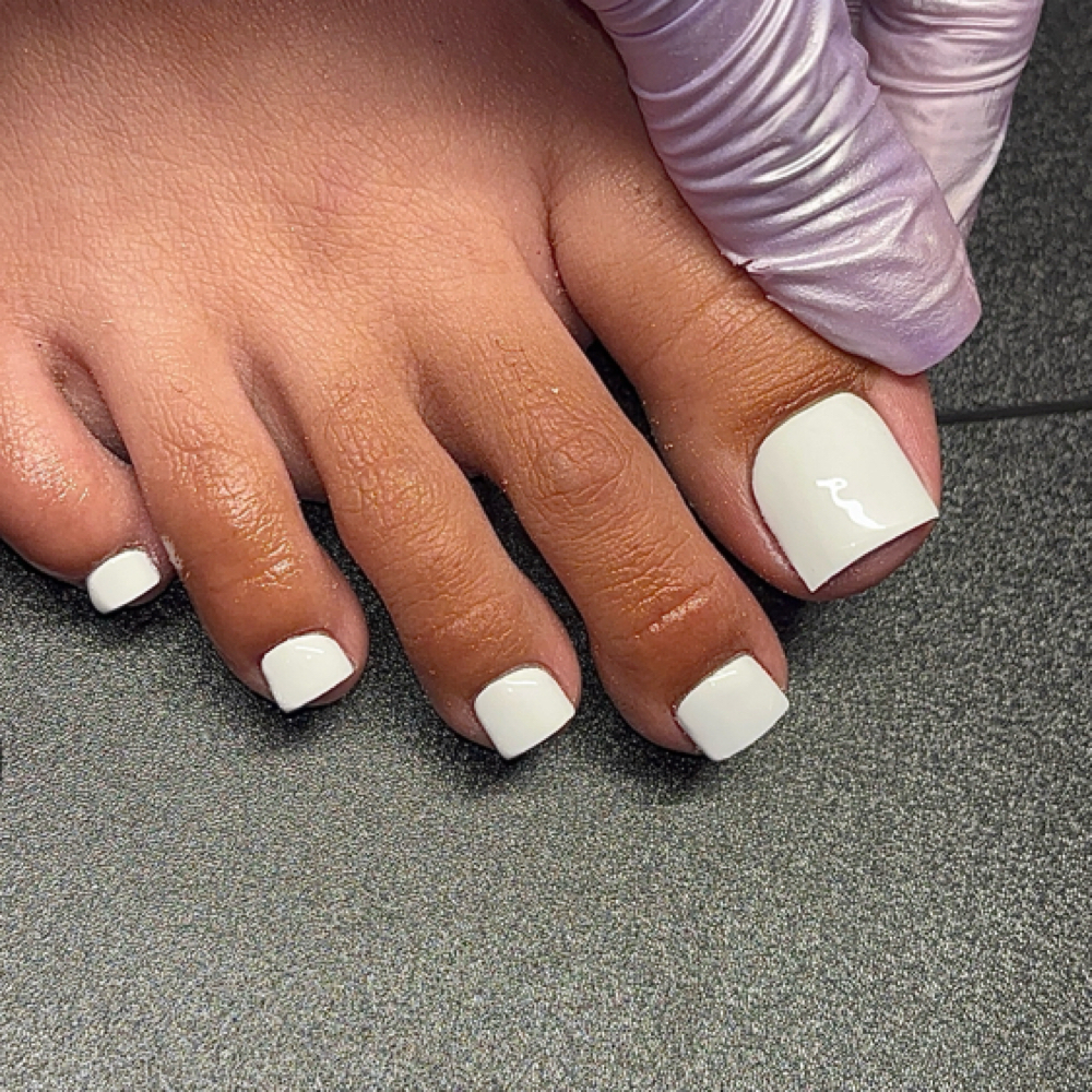 Solid Color Acrylic Toes at Gavs.beautybar in Santa Maria, CA