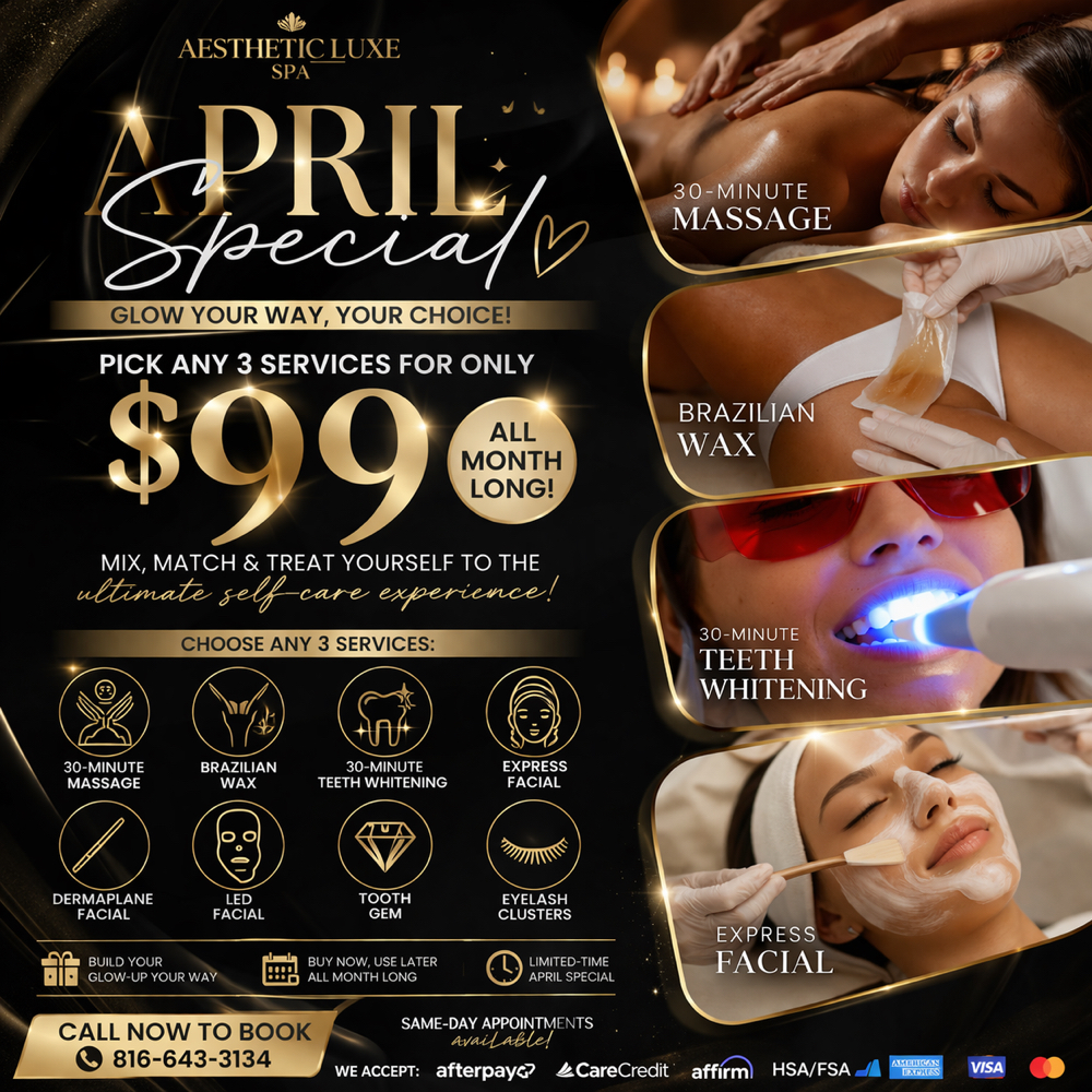$99-Pick 3 special at AESTHETIC LUXE SPA (Lees Summit) in Lees Summit, MO