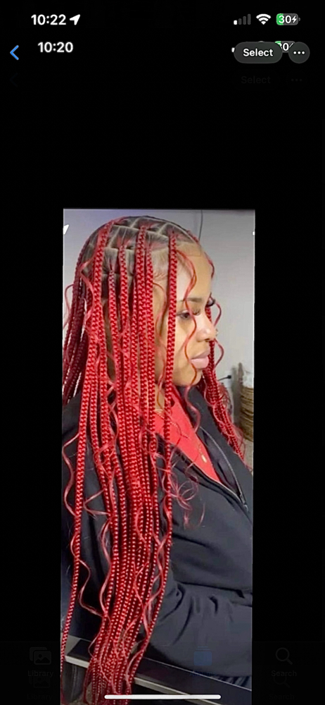 Large Boho Knotless Braids Waist/L