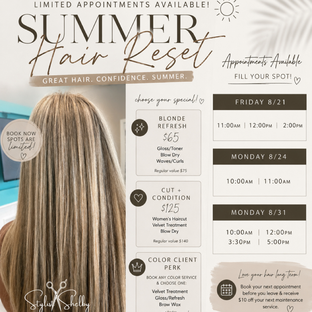 Blonde Refresh* Summer Special at Shelby Redix-Hannah in Naples, FL