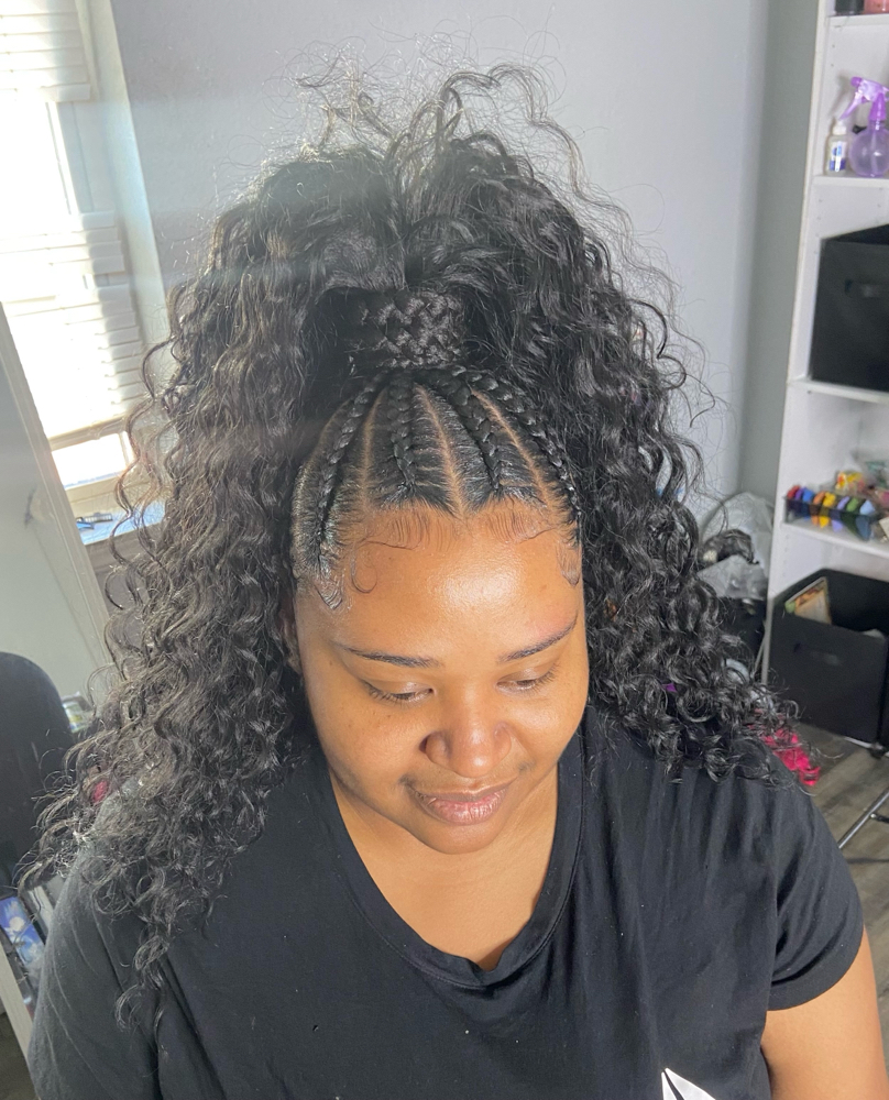 Stitched Curly Ponytail