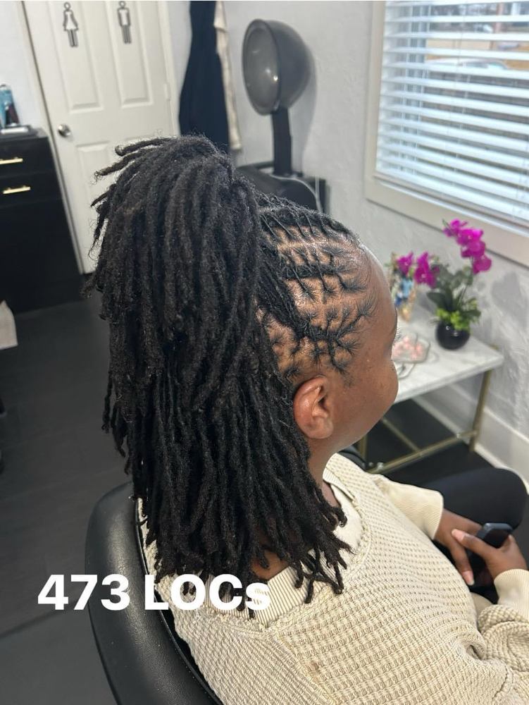Microlocs Re-Twist Start At $150up at 473 Locs Natural hair Studio in Evansville, IN