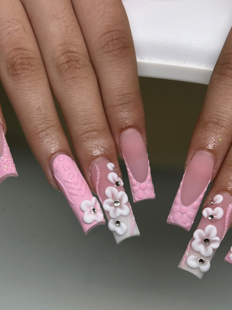 Long acrylic full set