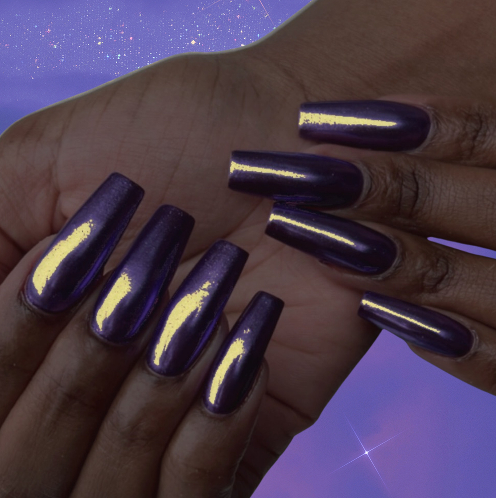 chrome at lovepeacenails in charlotte, NC