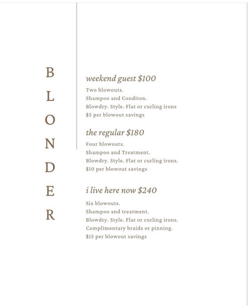 Blowdry Bar Monthly Membership