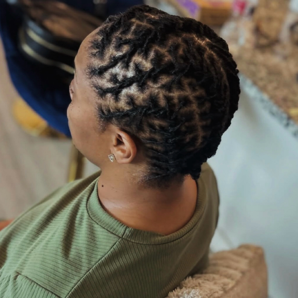 Kei Microlocs Retie at LocNKei in Grand Prairie, TX