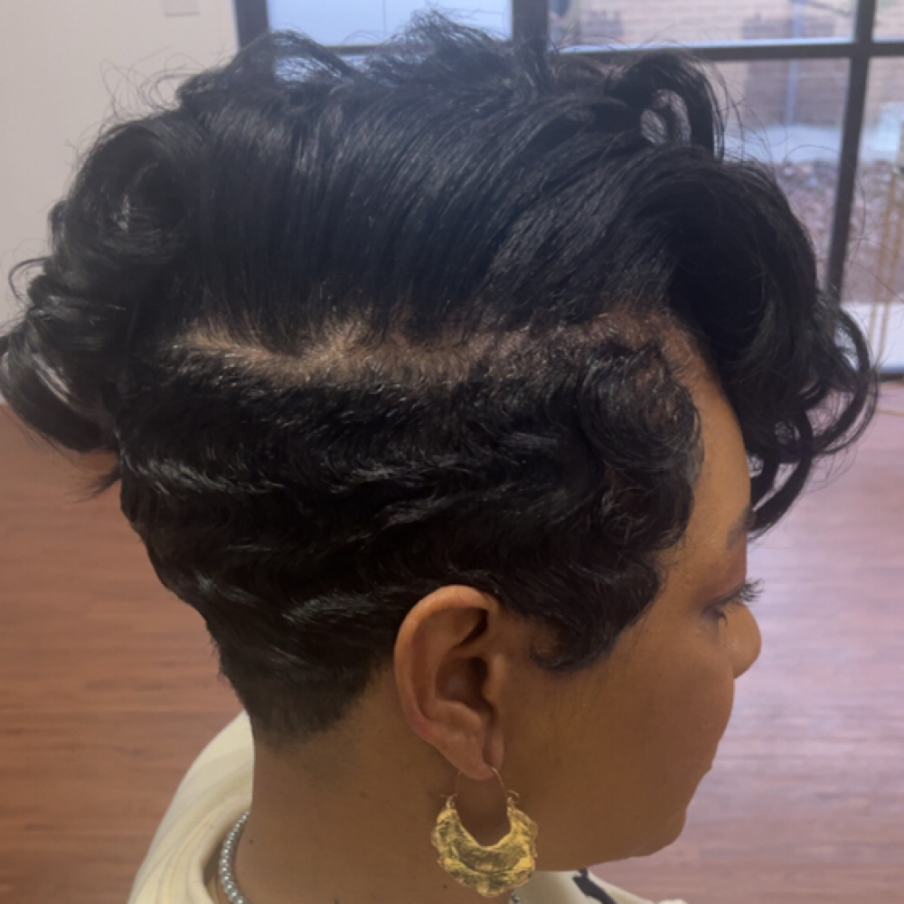 Relaxer Touch-Up + Style + Trim at THE BEAUTY COLLECTIVE STUDIO in Duncanville, TX