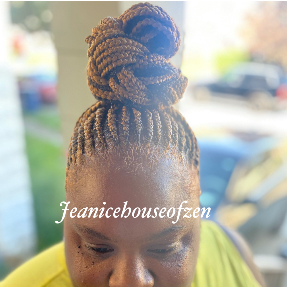 Small Feedin Braids Updo