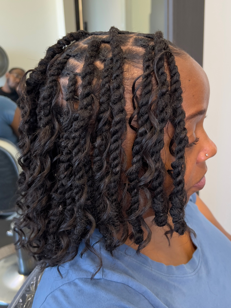 Boho Loc Bob(Human Hair) at Manou Locs & Braids in Atlanta, GA