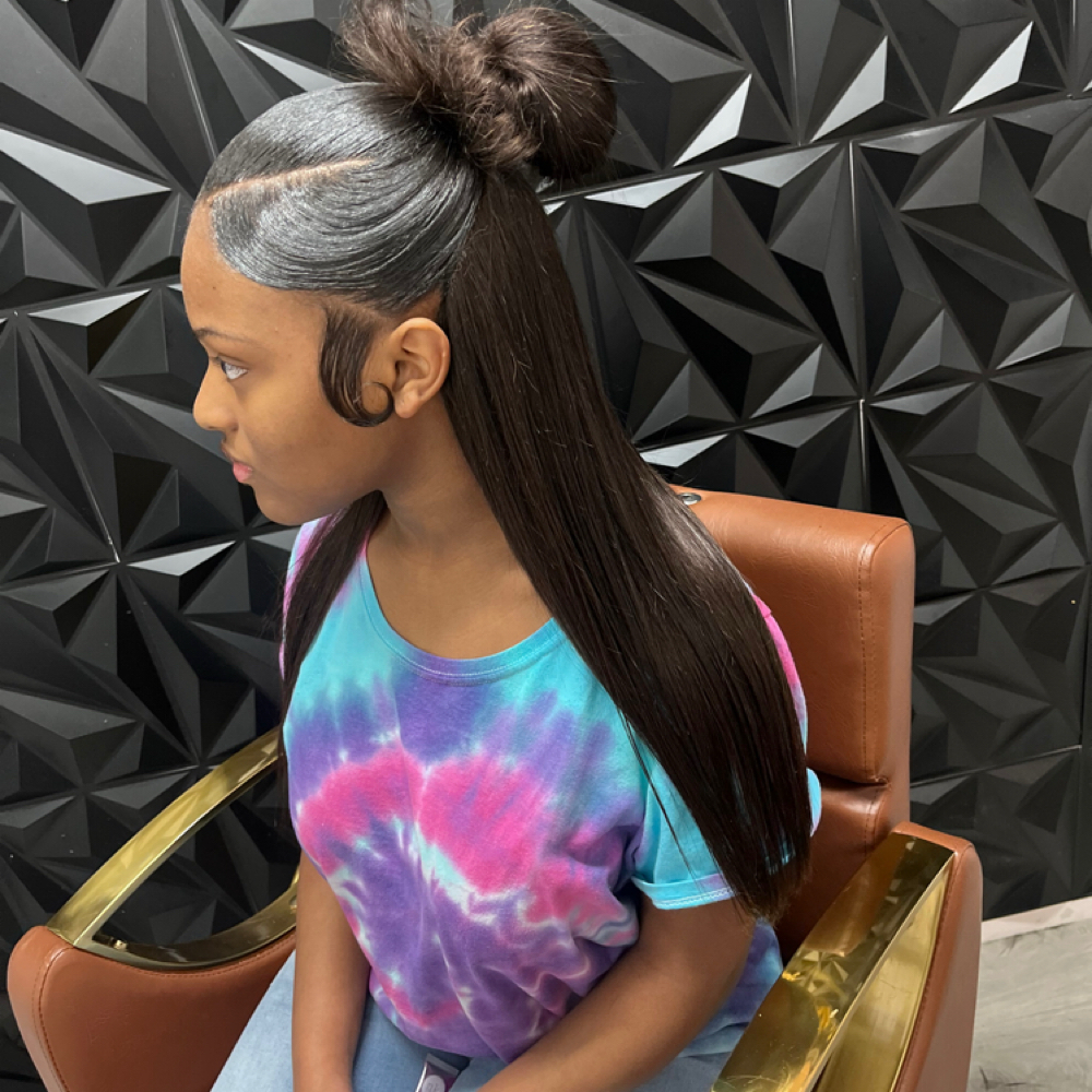 Half Up Half Down Quick Weave