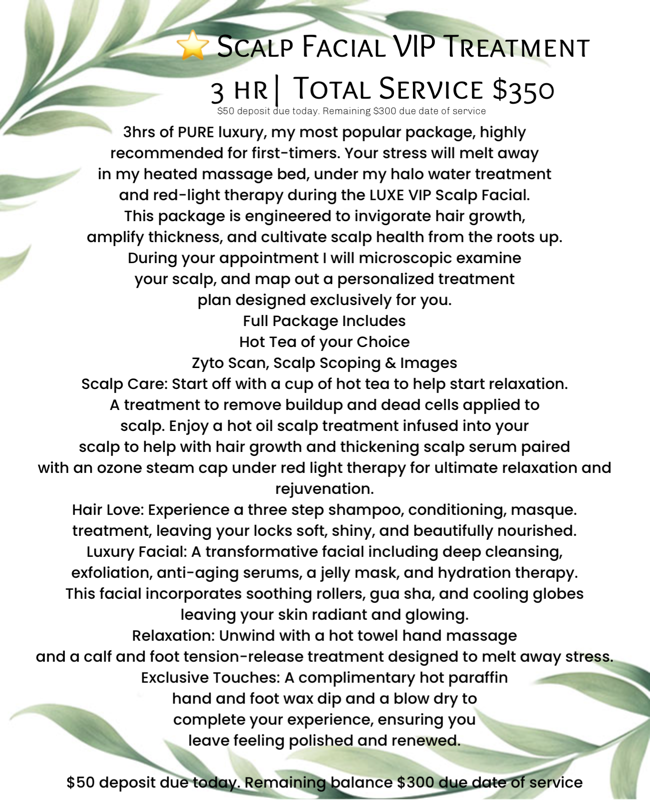 HeadSpa Scalp Facial VIP Treatment