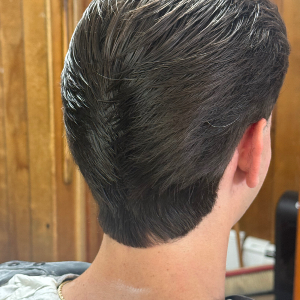 Long Layered Cut at Ruffini’s Barbershop in West Grove, PA