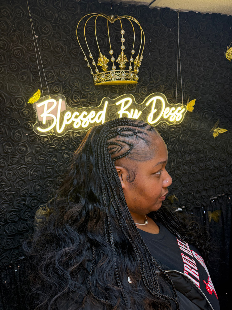 Half Up Half Down (Braided Front)