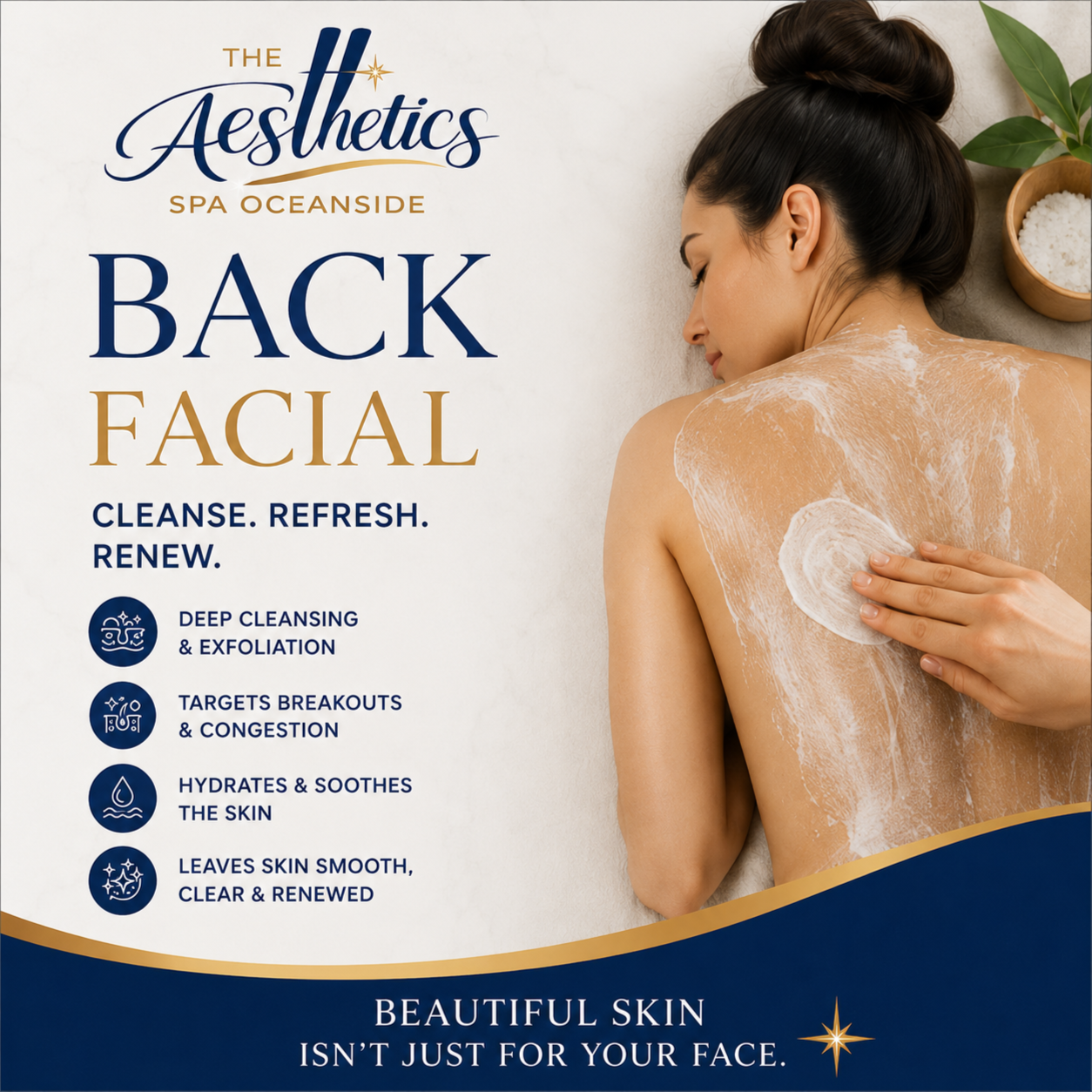 Back Facial at The Aesthetics Spa in Oceanside, NY