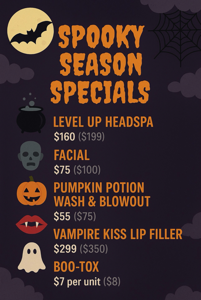 Spooky “LEVEL UP” headspa