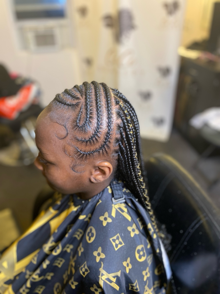 Kids Knotless Half/half W/stitchbra