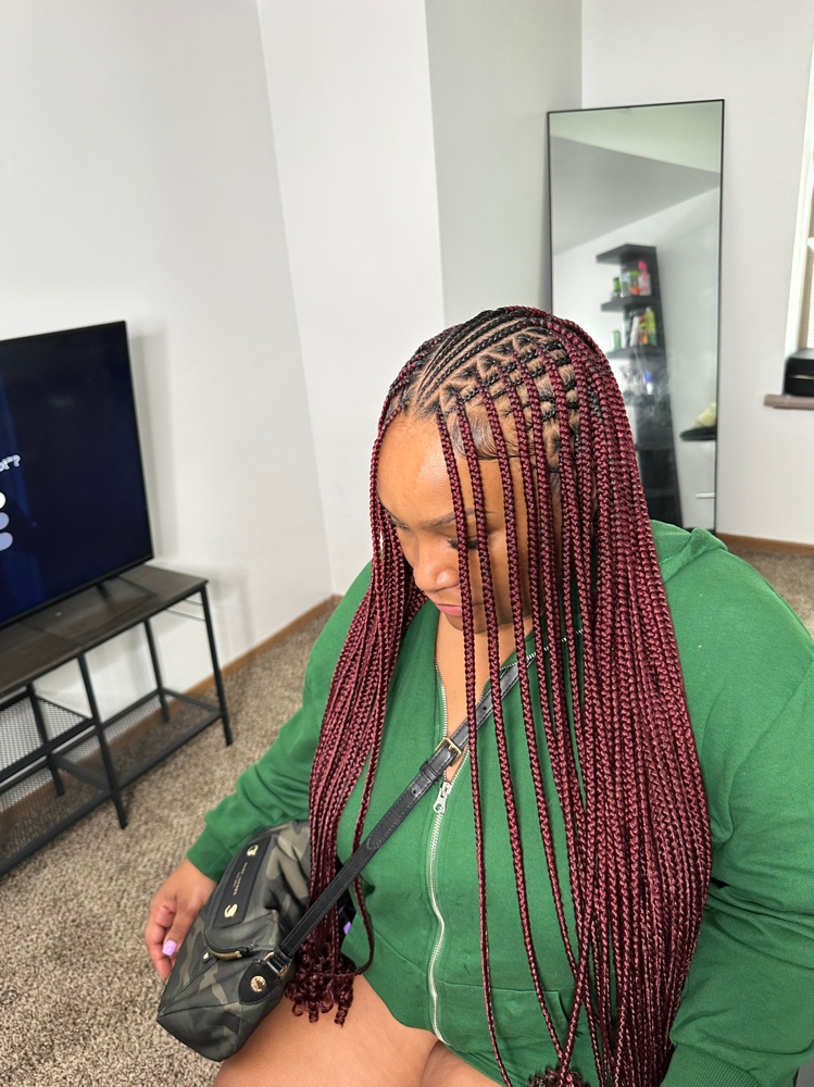 Small Fulani Braids at Braidsby Laziria in Milwaukee, WI
