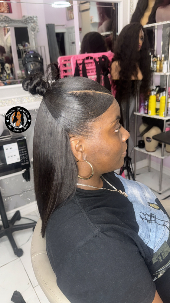 HALF UP HALF DOWN QUICK WEAVE