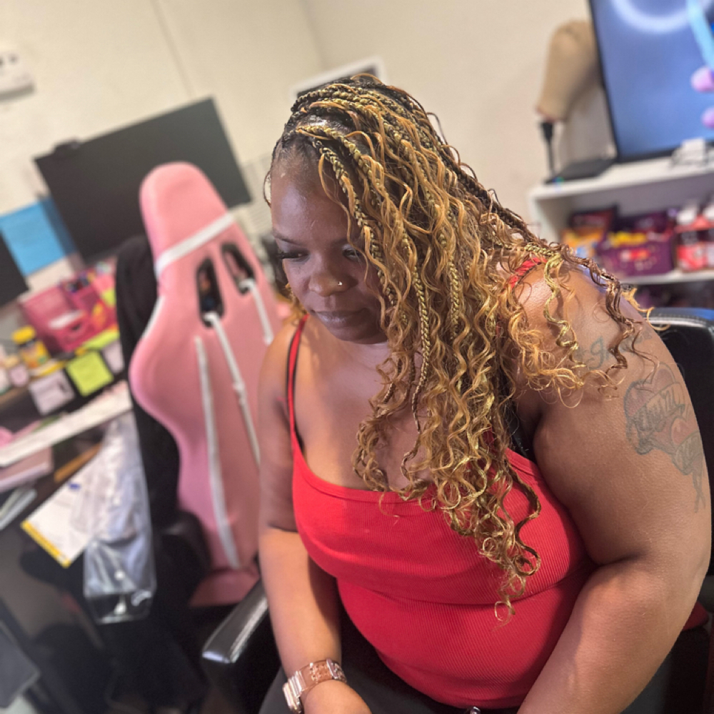 Medium Boho Knotless at Braids By Nerissa in Houston, TX