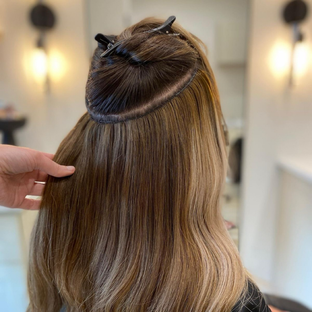 Extension Install - Weft at Gina’s Hair Room in Haltom City, TX