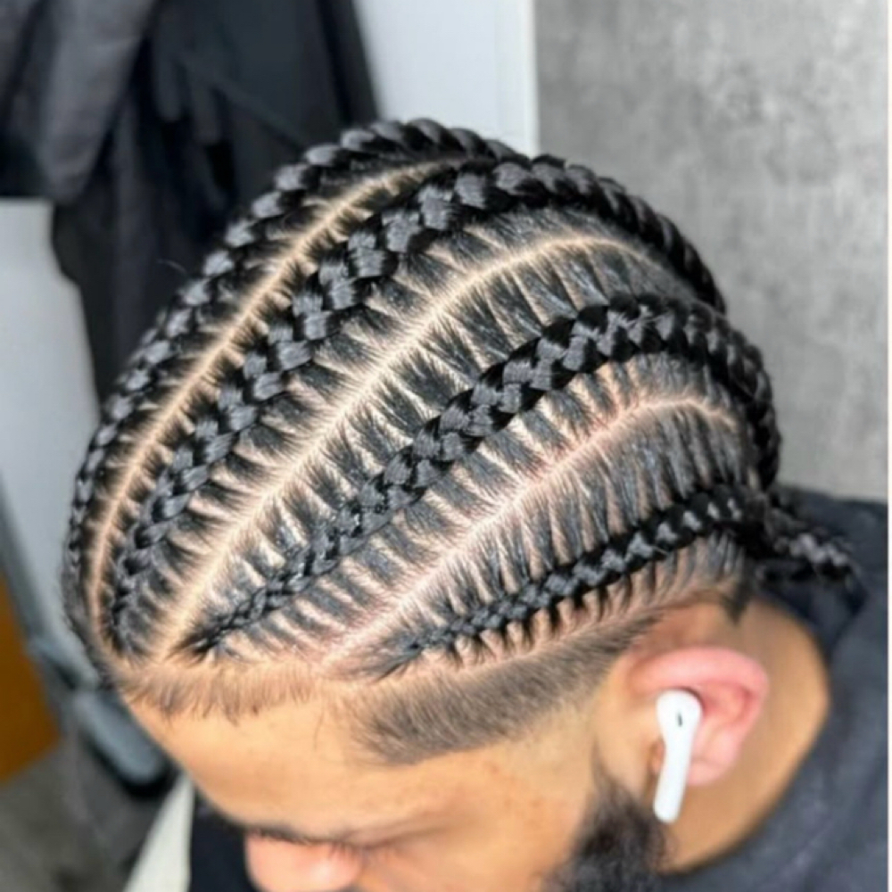 Men Stitch Braids Cornrows at Beauty Lounge By Mariam |Braids|Makeup|WigInstall| in Spring, TX