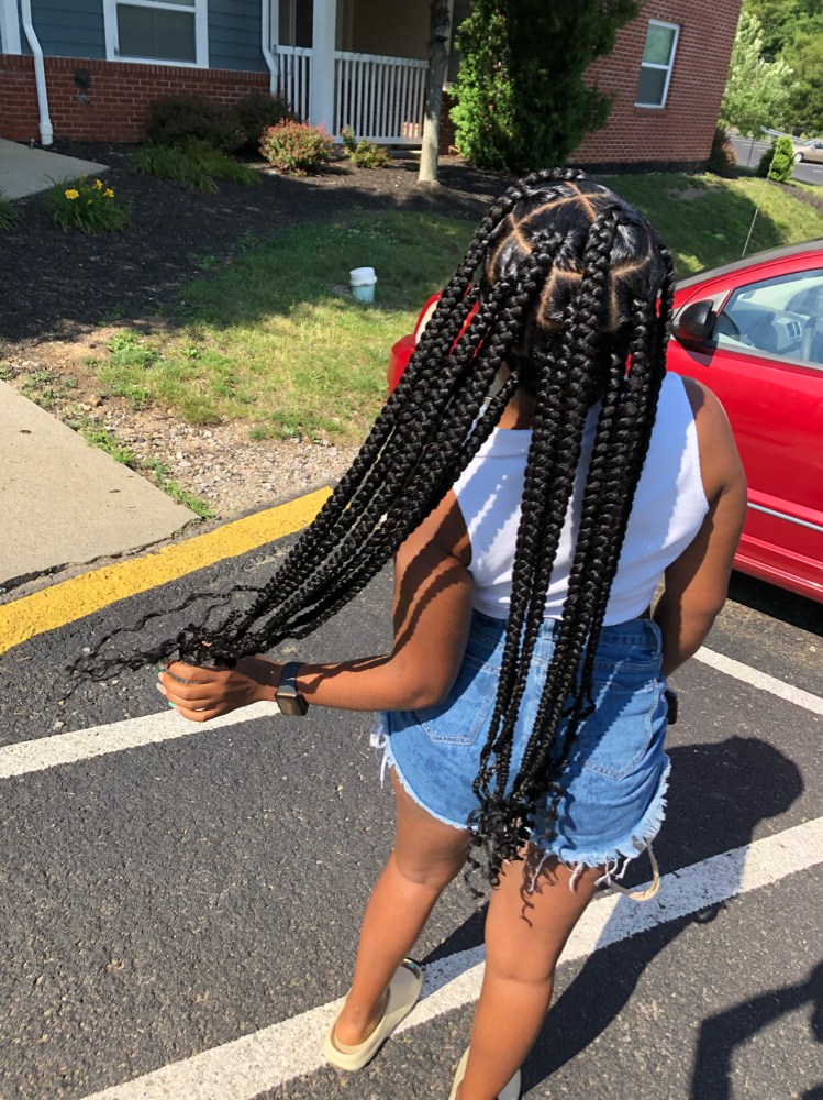 Waist- Length Jumbo Knotless Braids