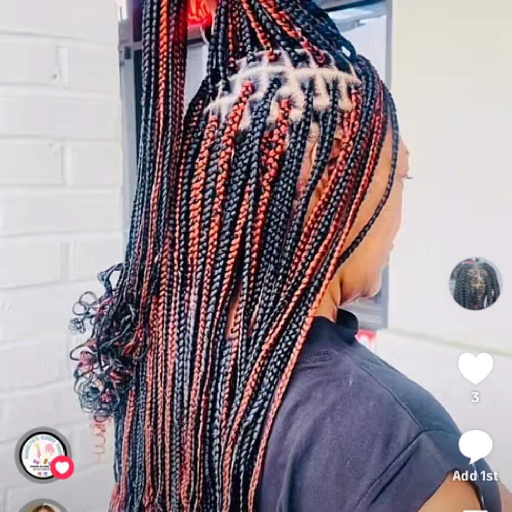 Small Box Braids at Mame’s  hair braiding in Cordova, TN