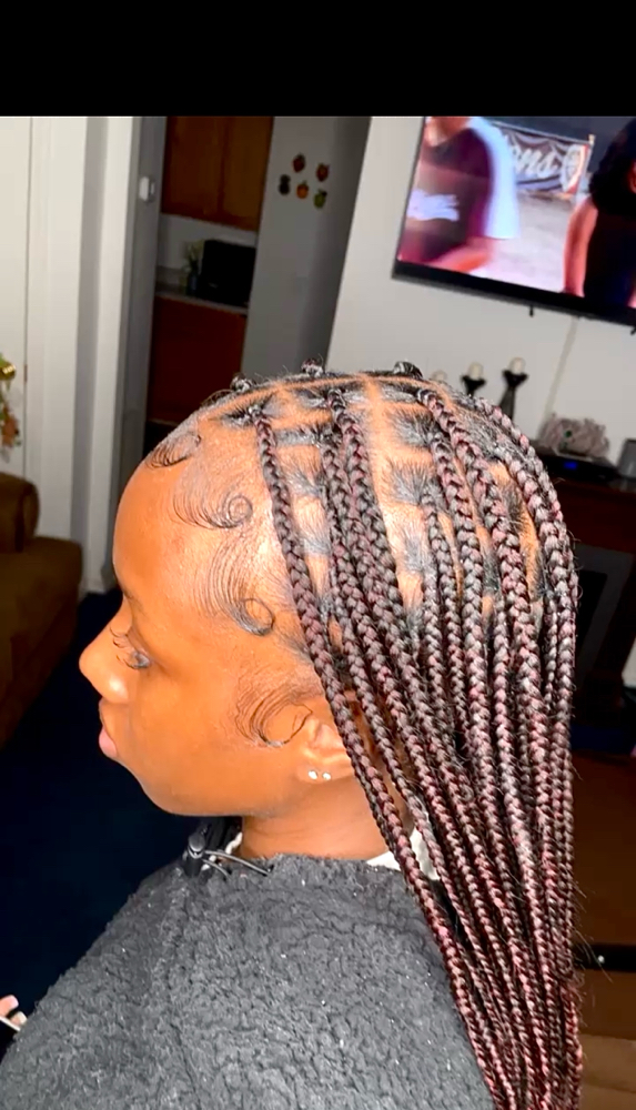 Medium Knotless Braids waist length