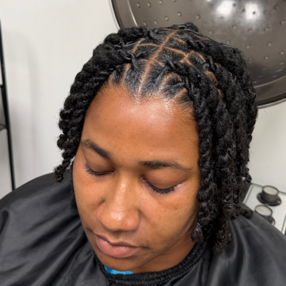 Neck And Above Two Strands at Goddess Glow Loc Studio in Chattanooga, TN