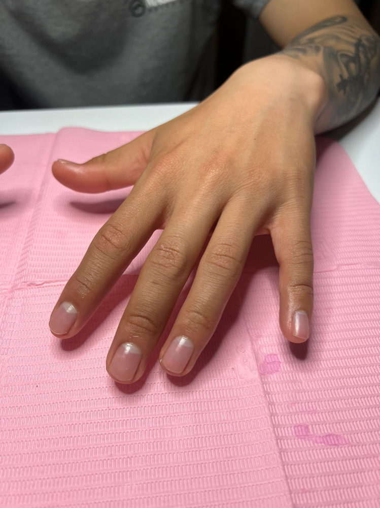 just a mani (no polish)