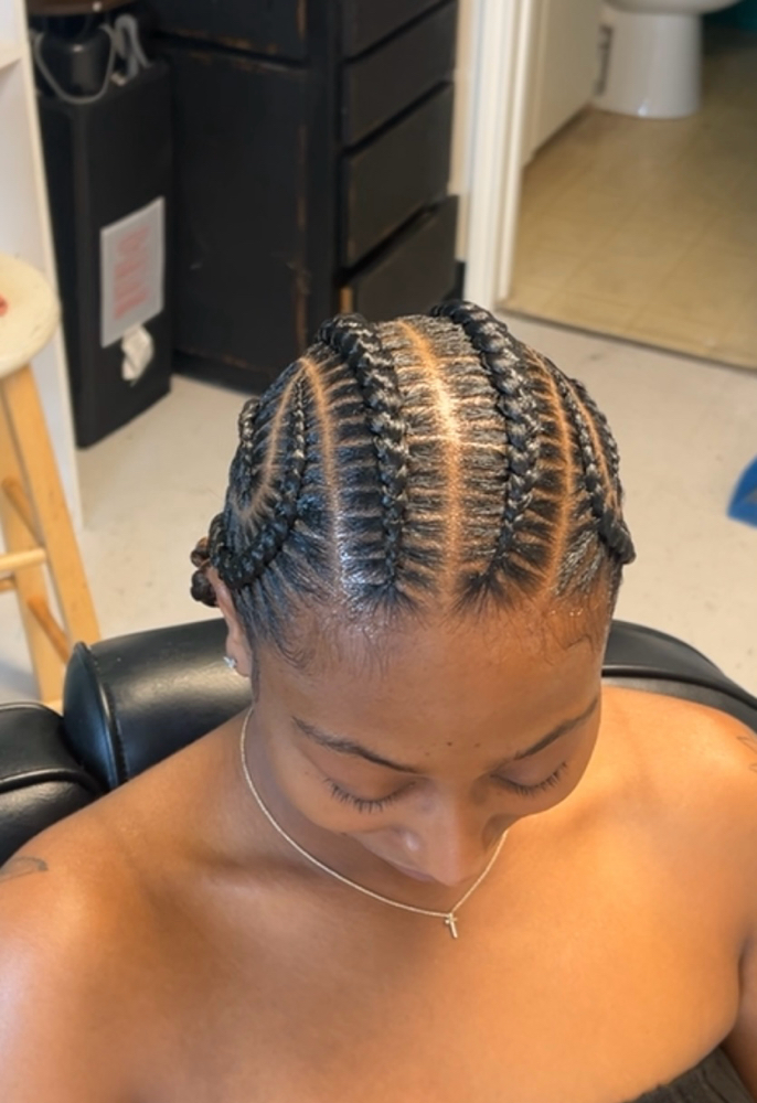 4-6 stitched braids