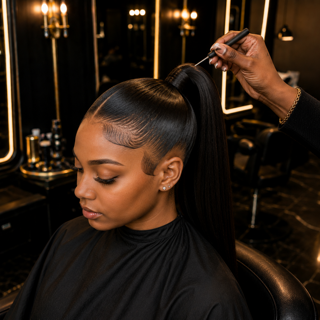 Sleek Ponytail at Trinity Lux Co in savannah, GA