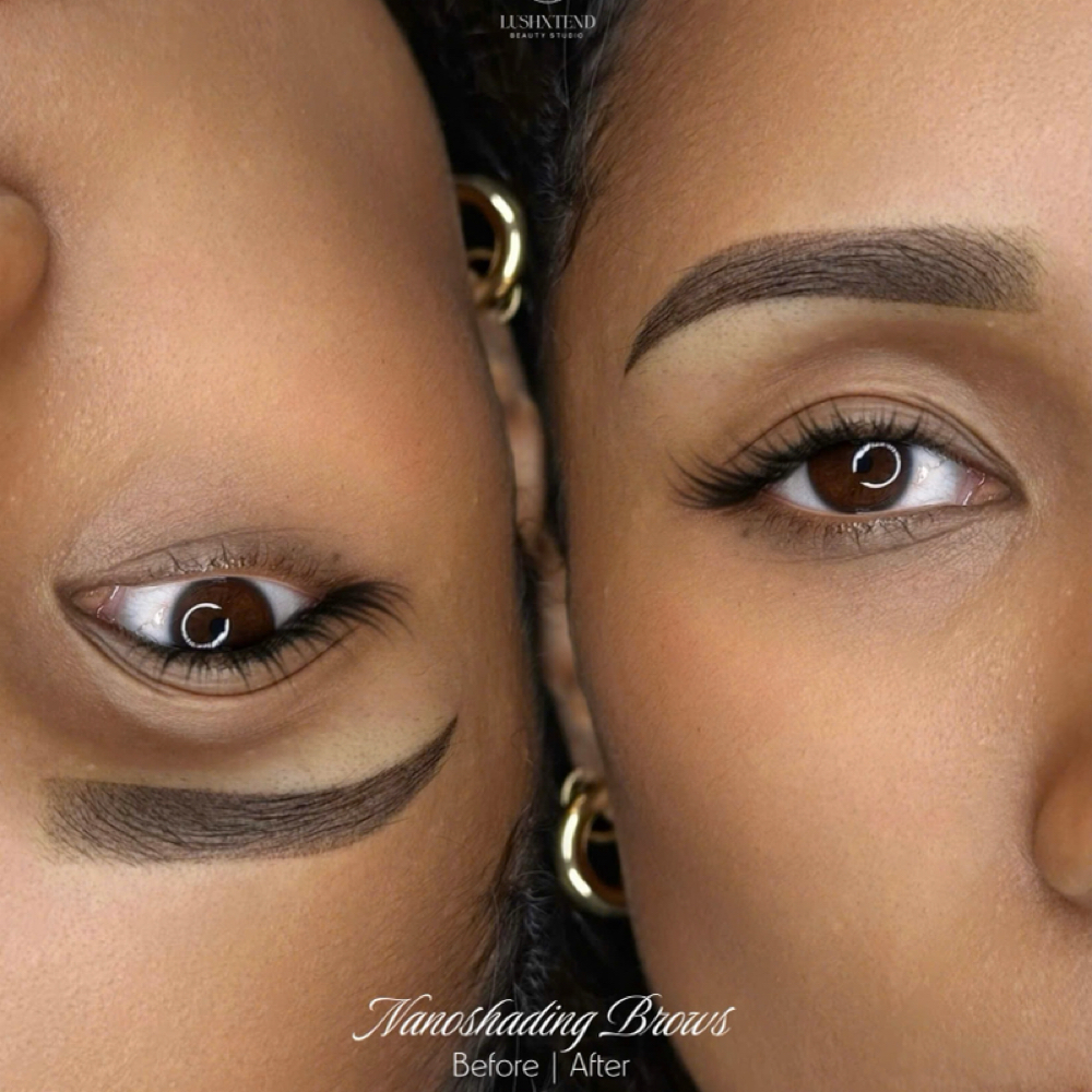Retouch Brows ( Adjust Shape+Colors at LUSHXTEND STUDIO in Fort Worth, TX