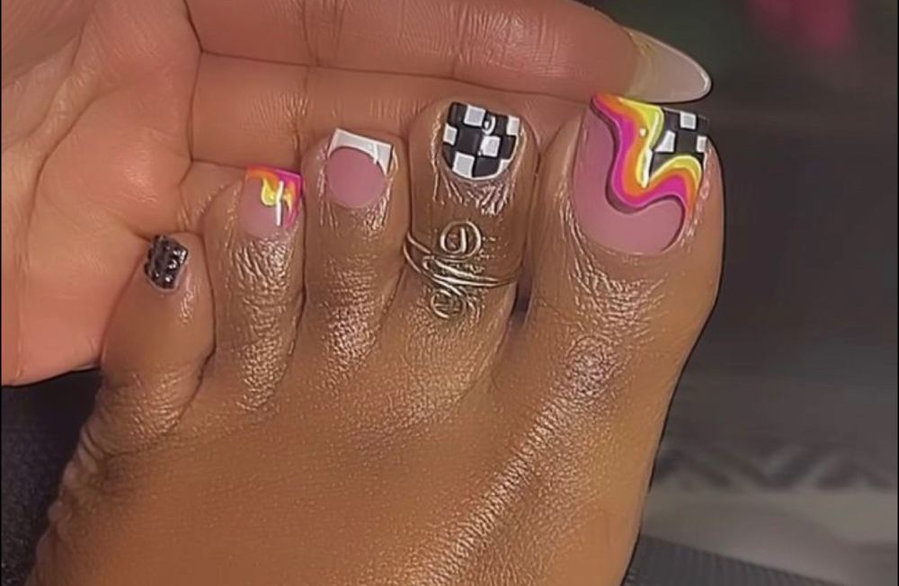 Acrylic Toes Nail Art