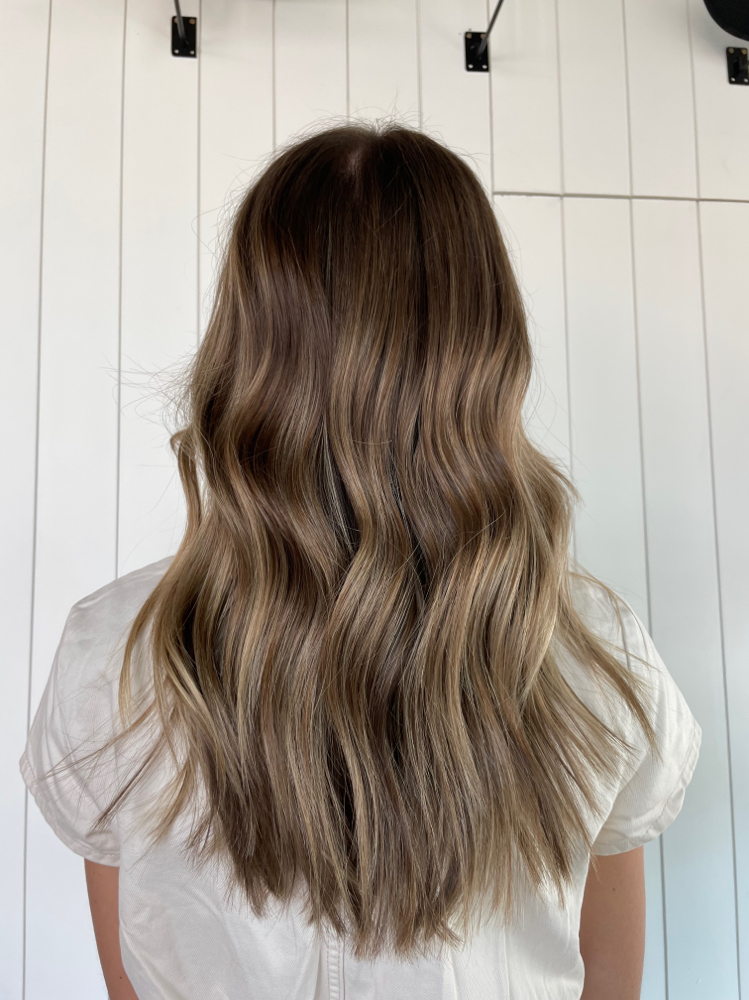Reverse Balayage + Blow Dry