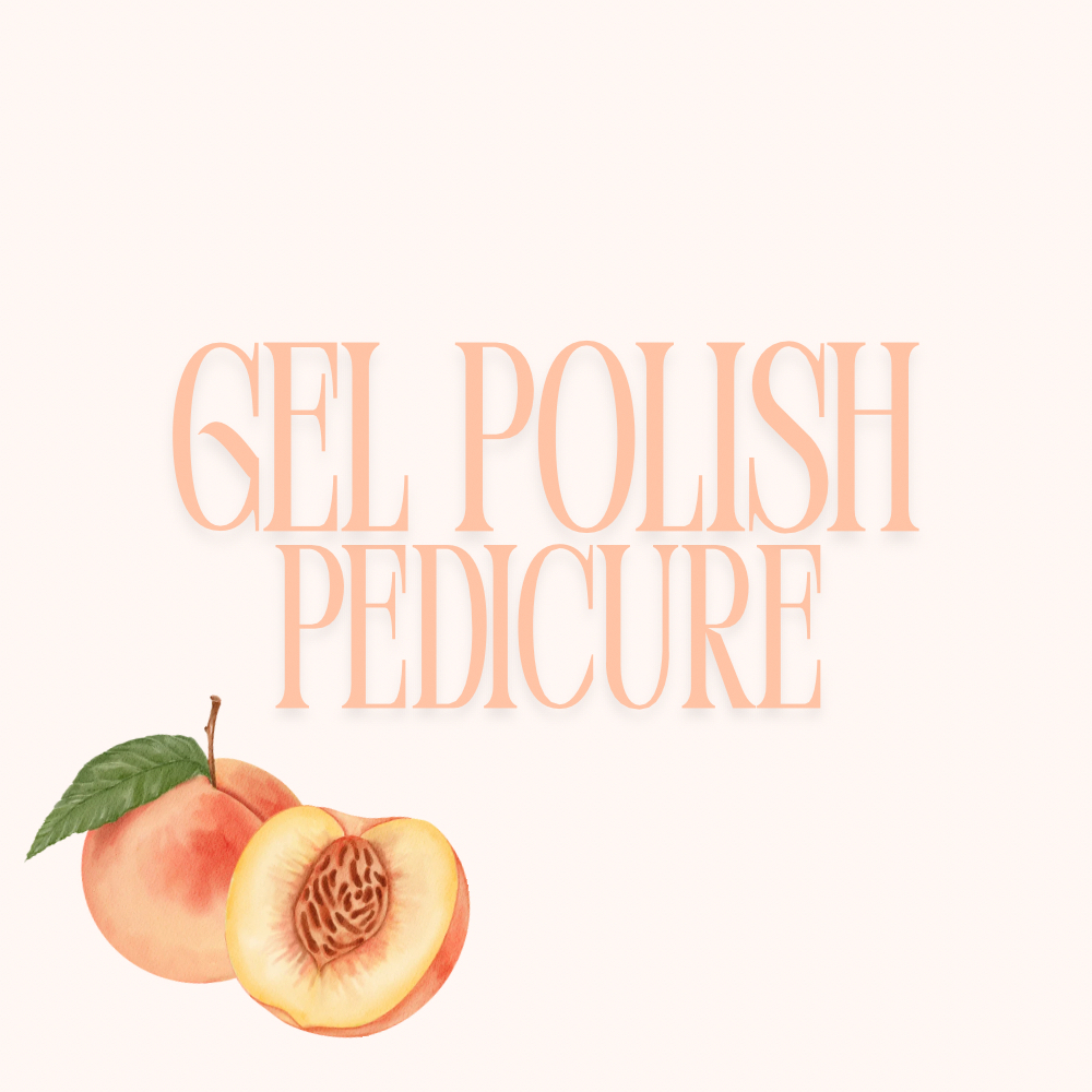 Peach Gel Polish Pedicure at Gloss and Glow By Aubrey in Kalispell, MT