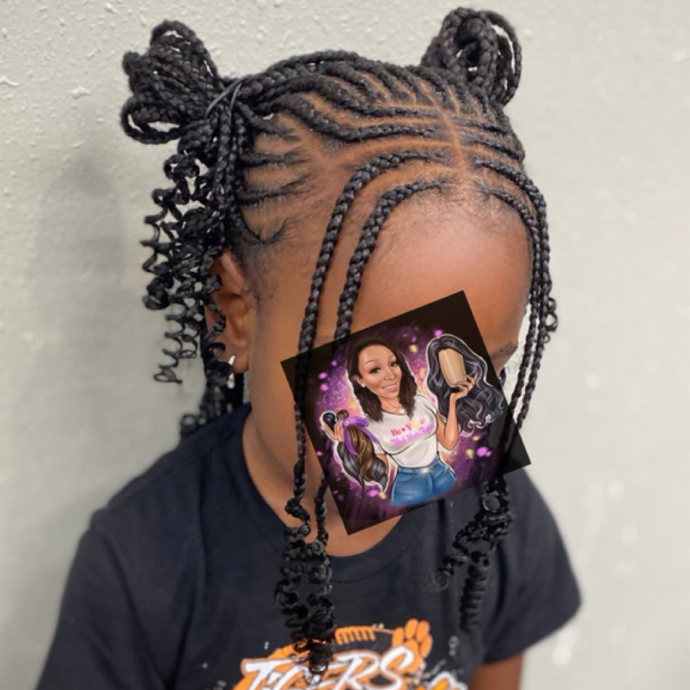 Kids Fulani Style Ages 5-9 at BeyoutifulHairtique in Duncanvile, TX