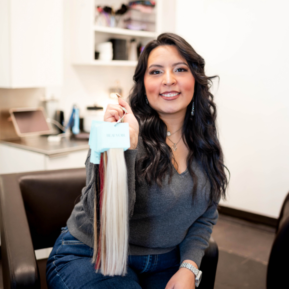 Hand Tied Extensions at Bri Luxury Salon in Katy, TX
